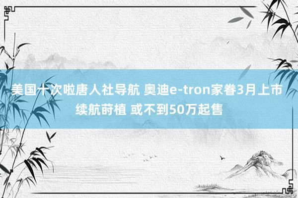 美国十次啦唐人社导航 奥迪e-tron家眷3月上市 续航莳植 或不到50万起售