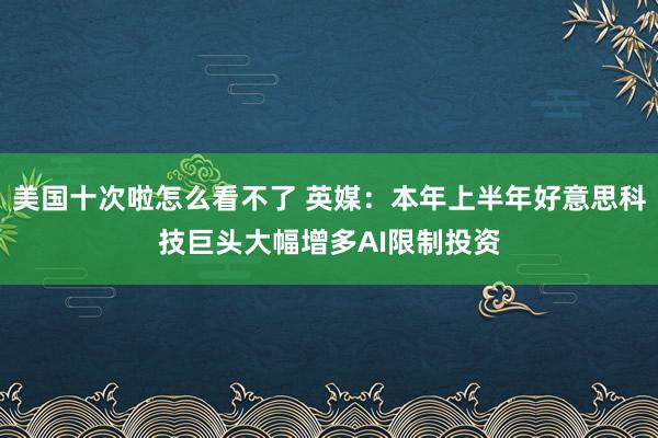 美国十次啦怎么看不了 英媒：本年上半年好意思科技巨头大幅增多AI限制投资