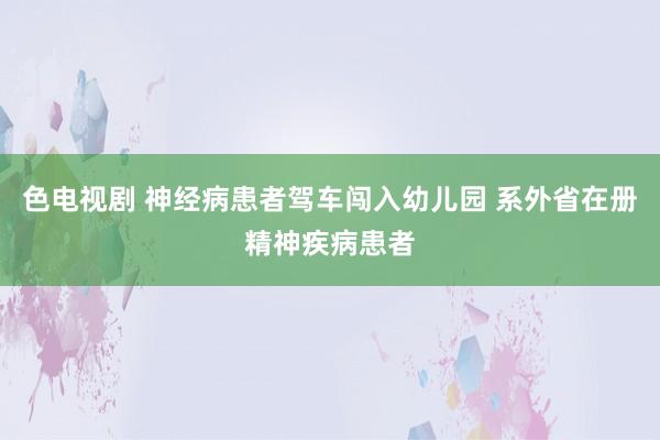 色电视剧 神经病患者驾车闯入幼儿园 系外省在册精神疾病患者