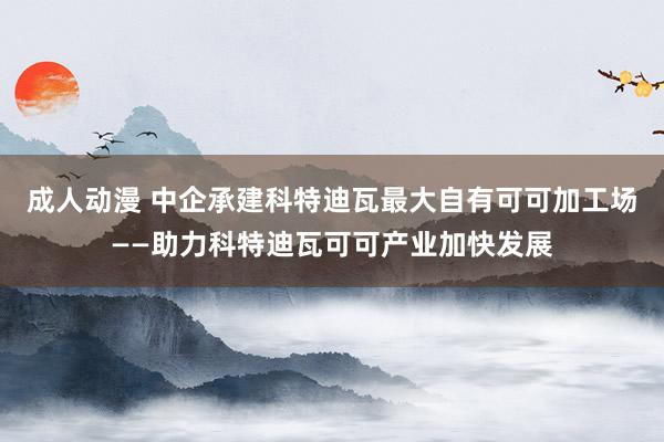 成人动漫 中企承建科特迪瓦最大自有可可加工场——助力科特迪瓦可可产业加快发展