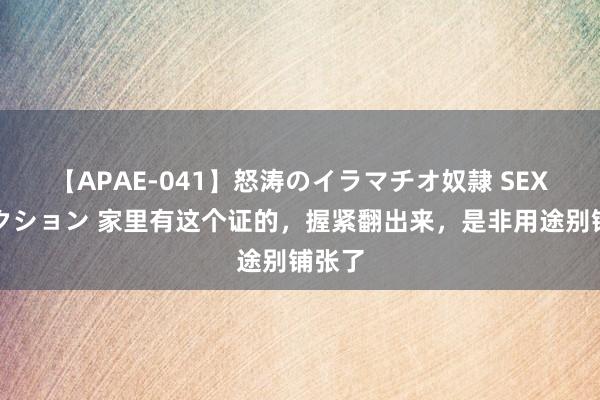 【APAE-041】怒涛のイラマチオ奴隷 SEXコレクション 家里有这个证的，握紧翻出来，是非用途别铺张了