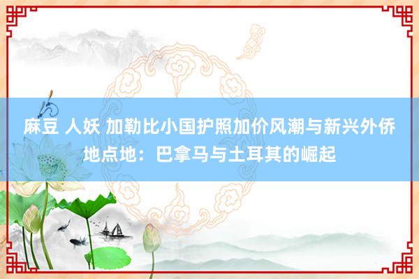 麻豆 人妖 加勒比小国护照加价风潮与新兴外侨地点地：巴拿马与土耳其的崛起