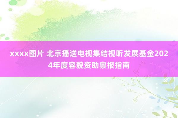 xxxx图片 北京播送电视集结视听发展基金2024年度容貌资助禀报指南